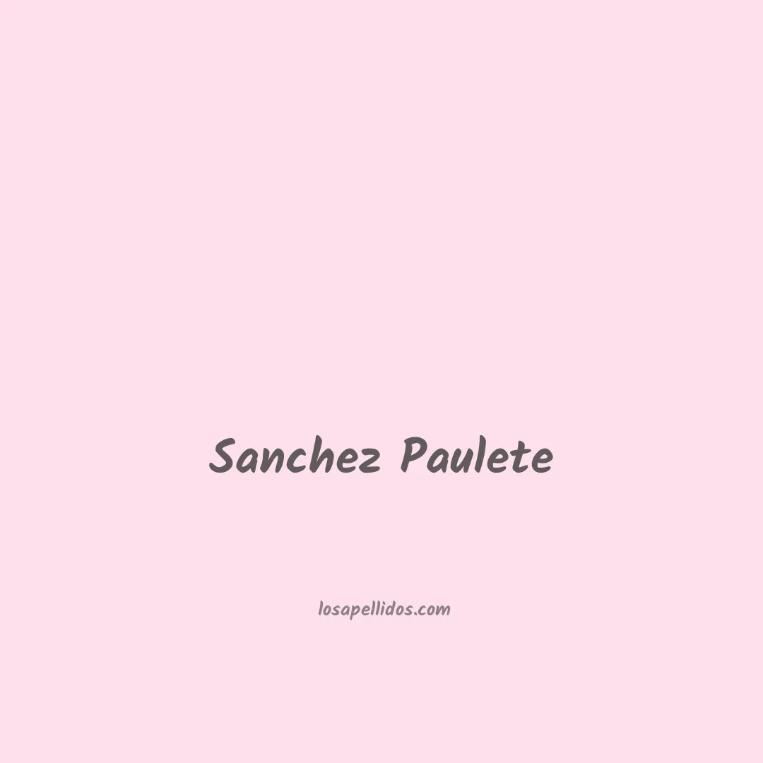 Sanchez paulete en chino