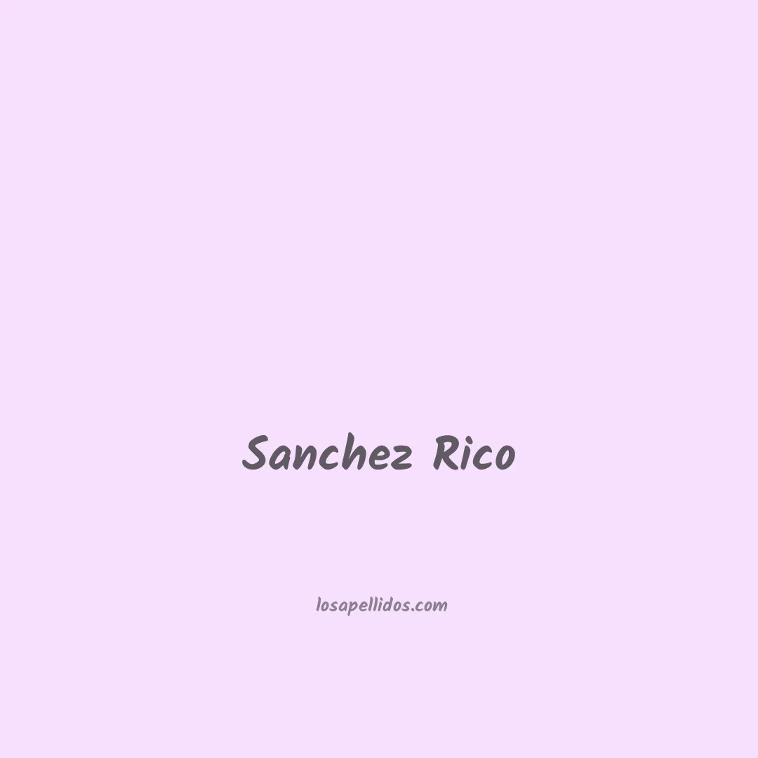 Sanchez rico en chino
