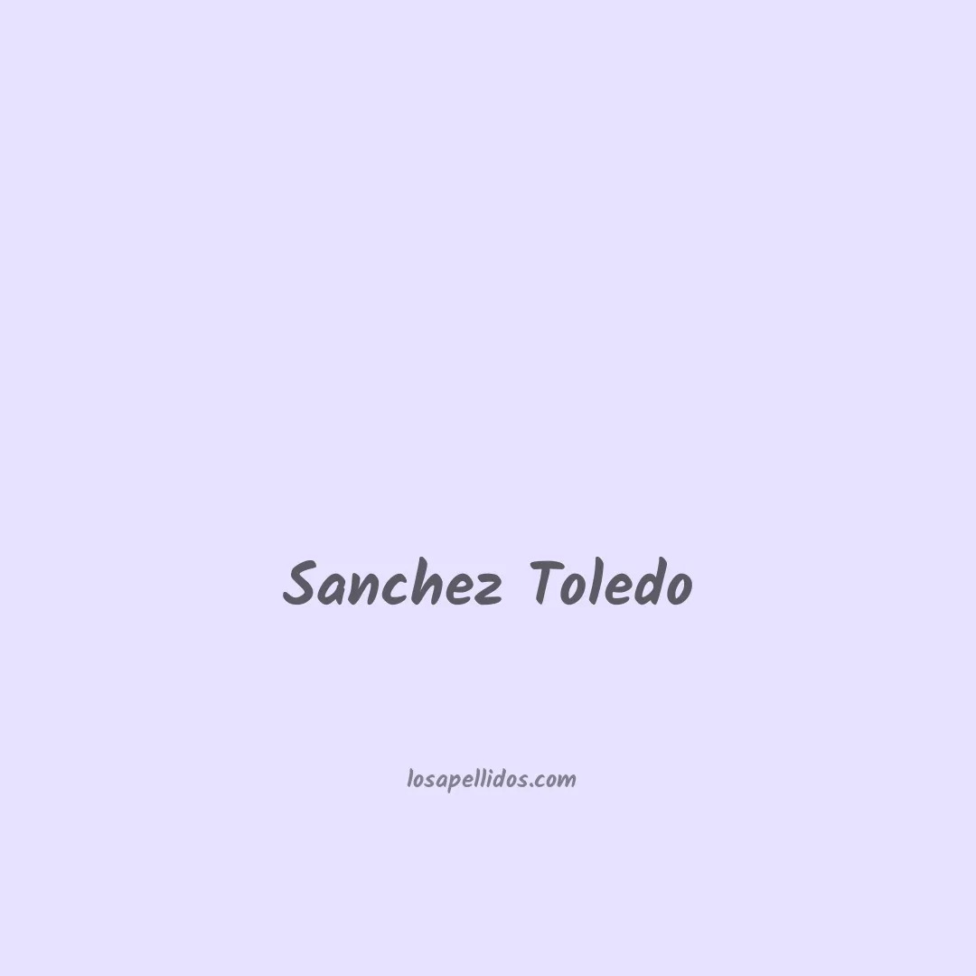 Sanchez toledo en chino