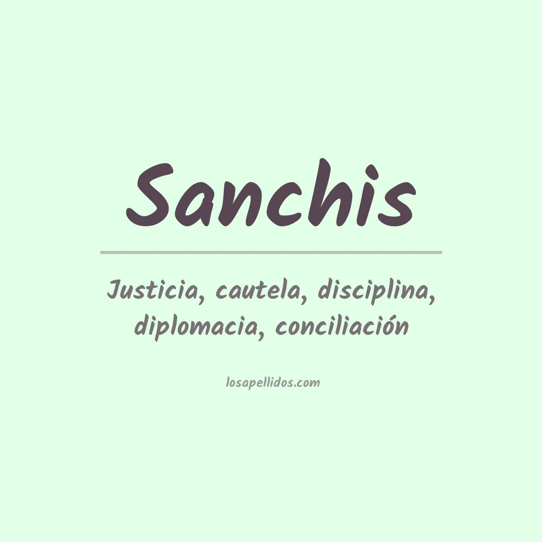 Apellido Sanchis