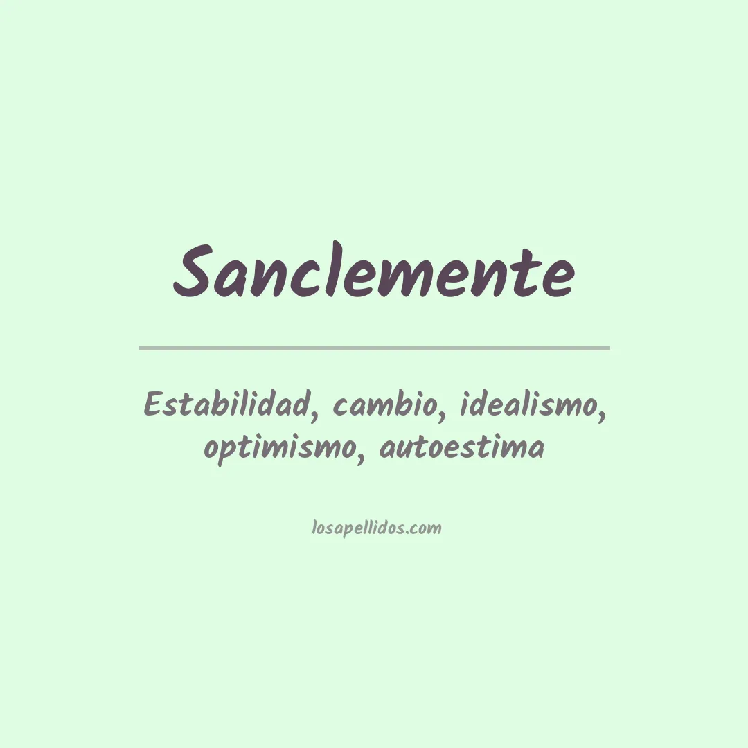 Apellido Sanclemente