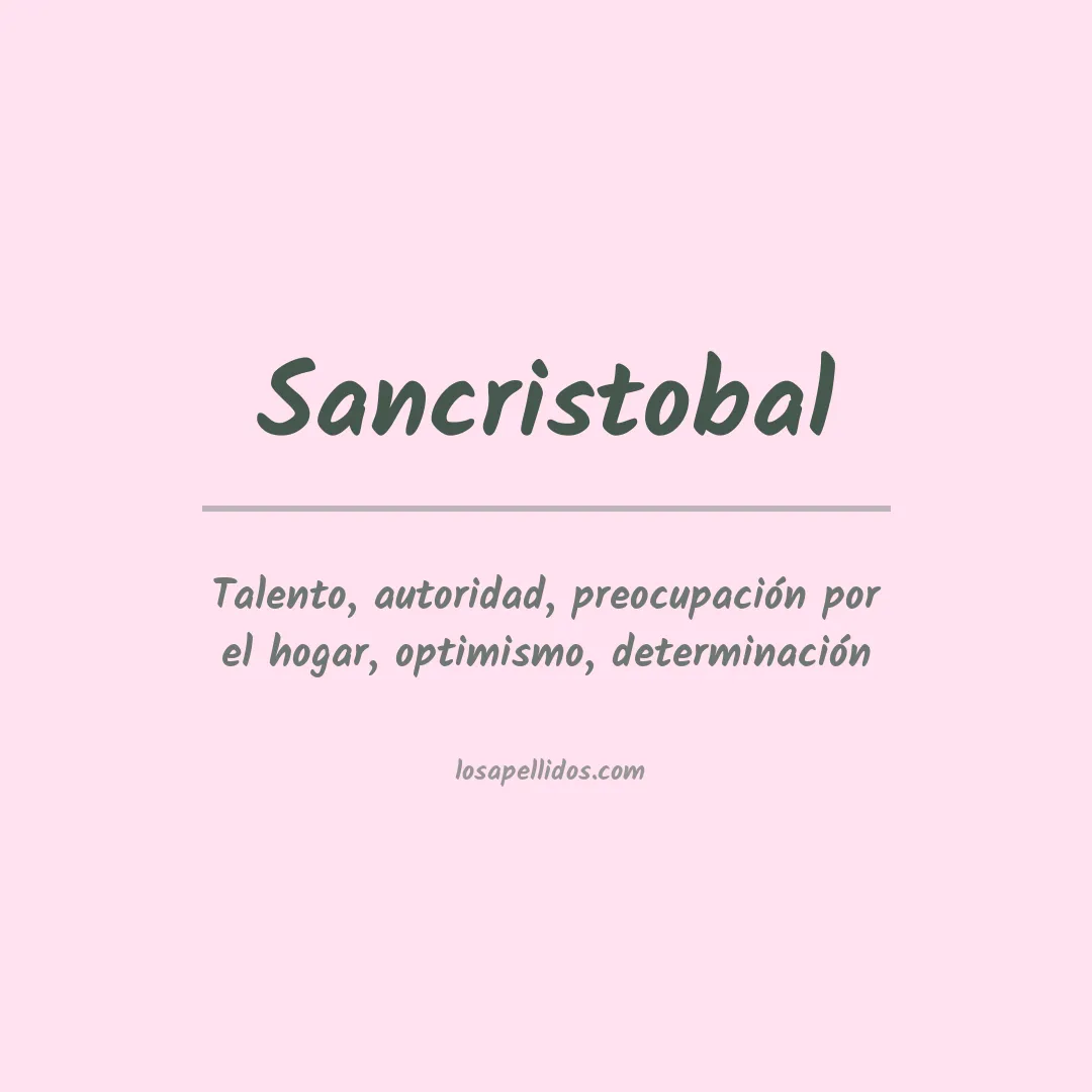 Apellido Sancristobal