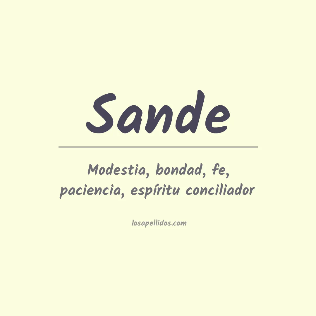 Apellido Sande
