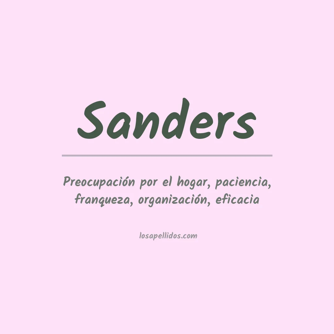 Apellido Sanders