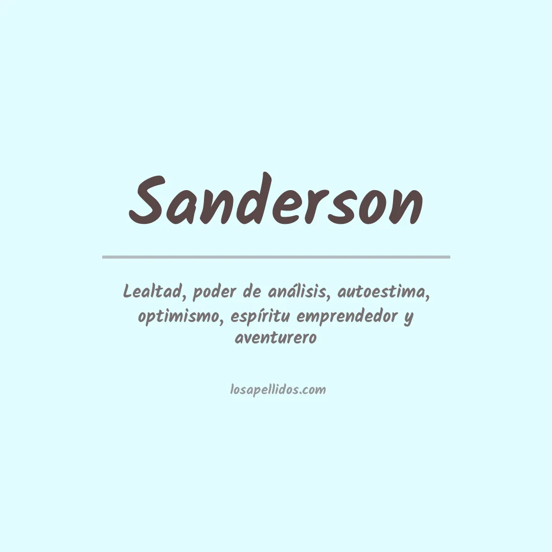 Apellido Sanderson