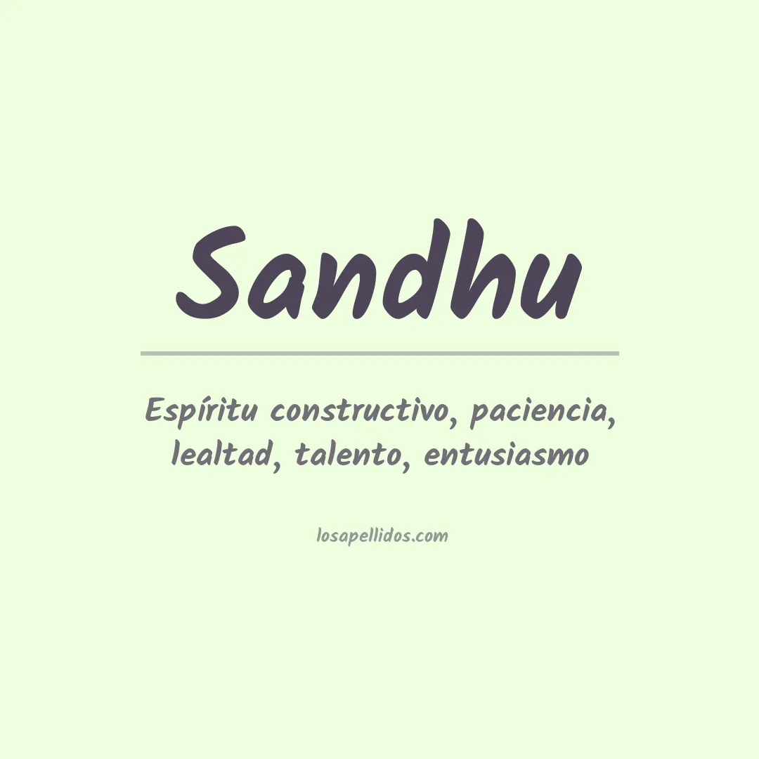Apellido Sandhu