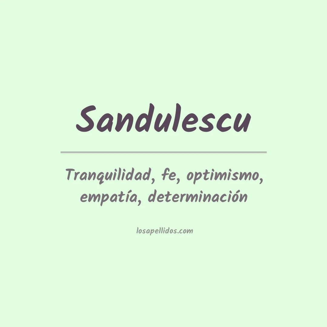 Apellido Sandulescu