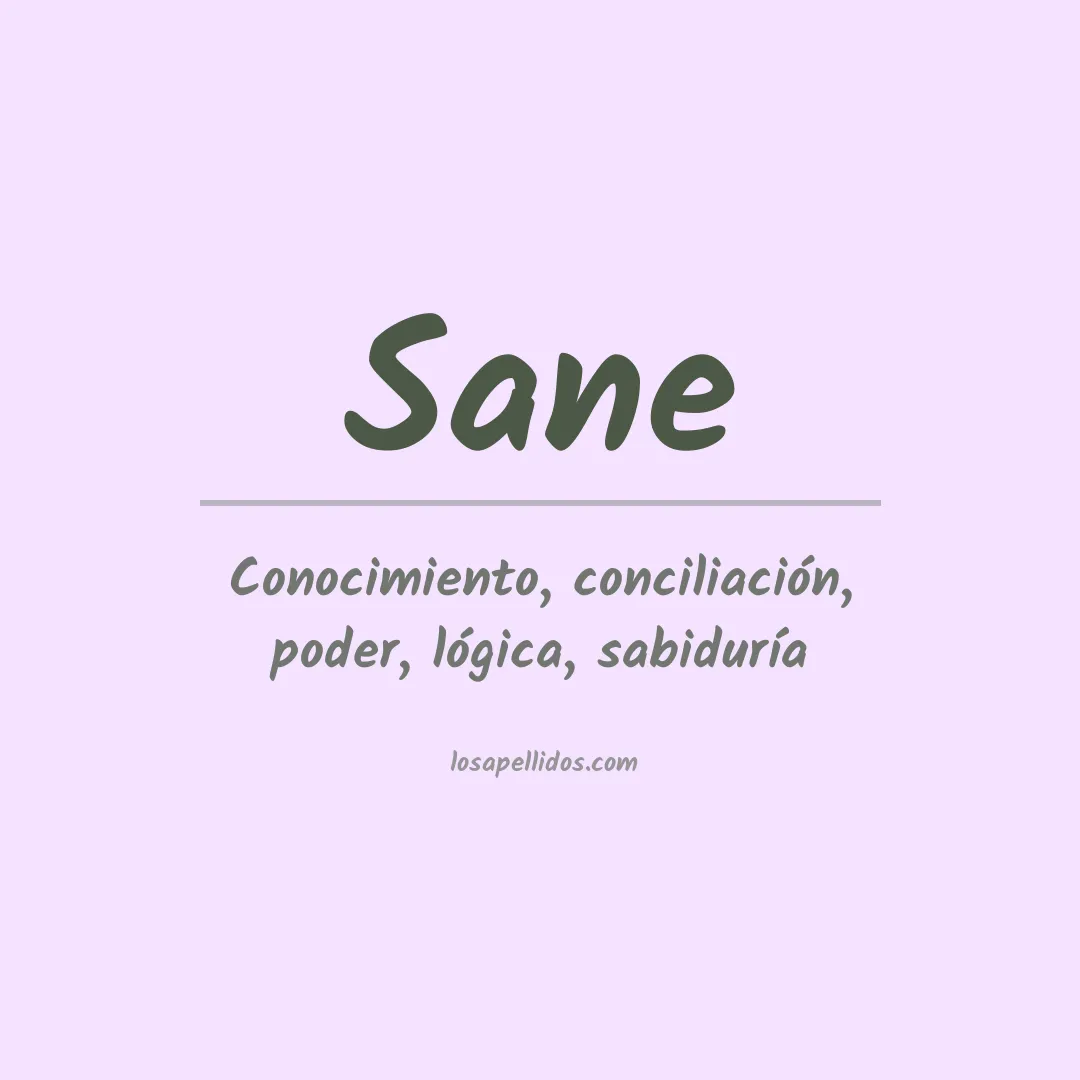 Apellido Sane