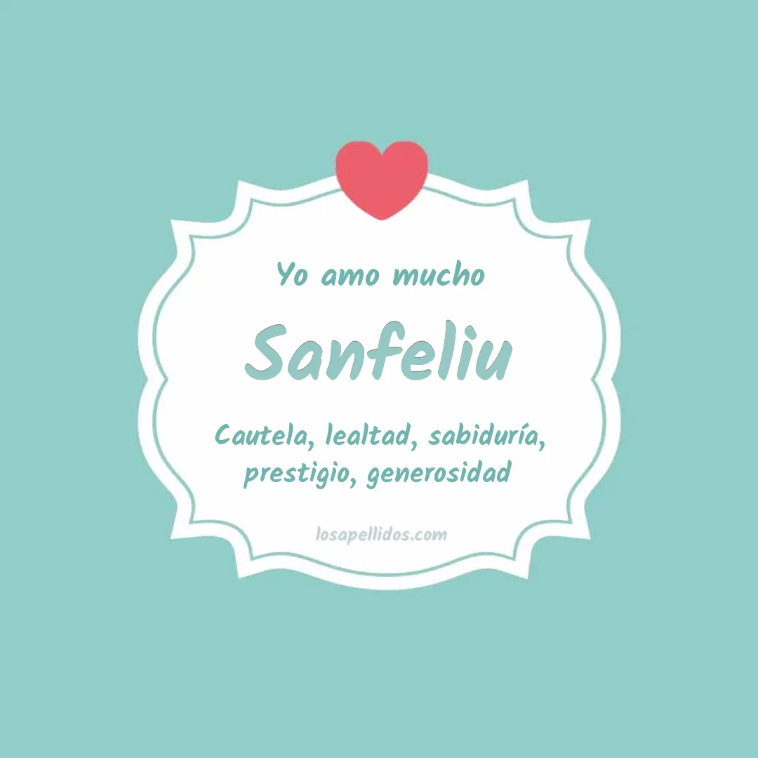 Yo amo mucho Sanfeliu