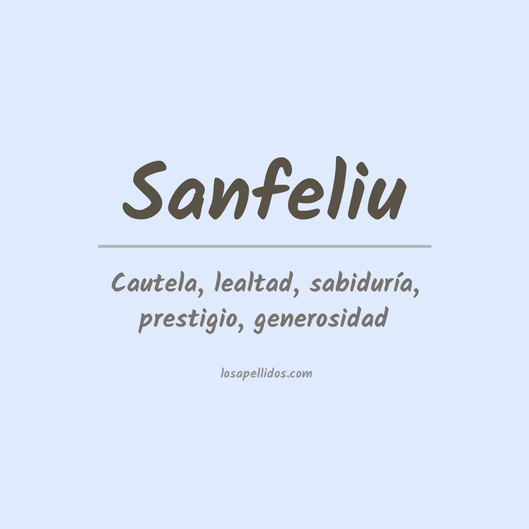 Apellido Sanfeliu