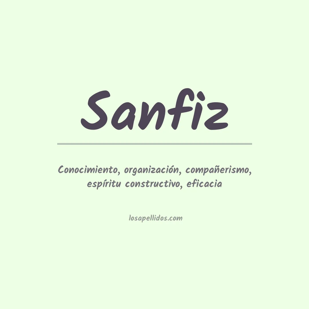 Apellido Sanfiz