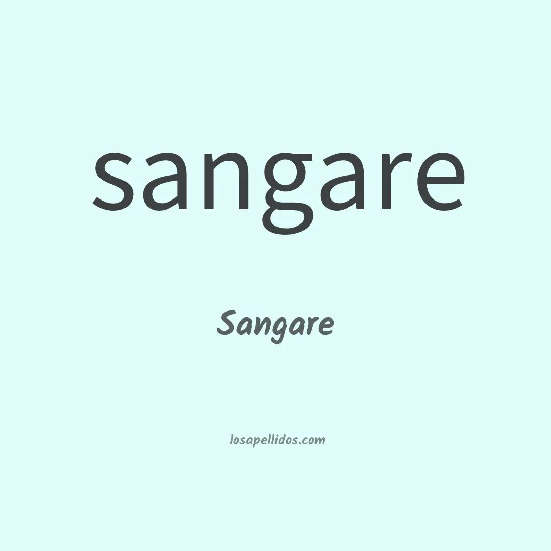 Sangare en chino