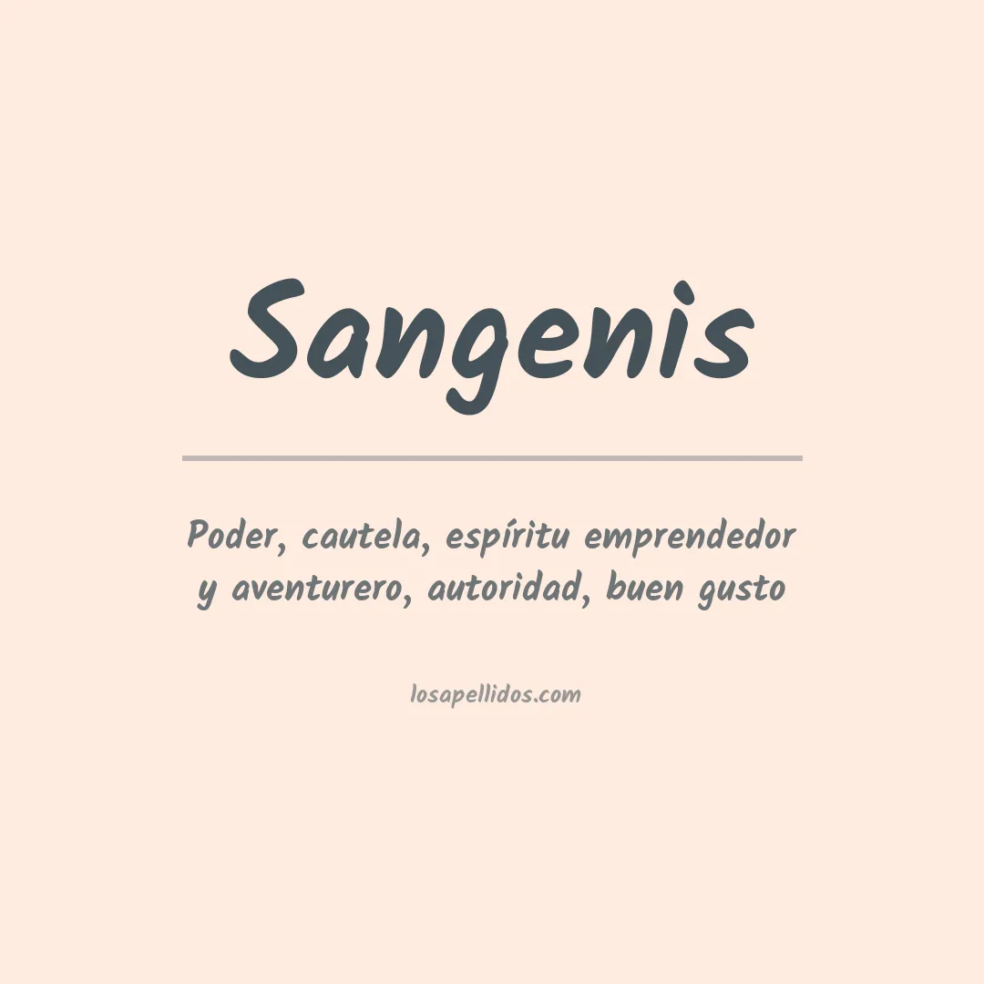 Apellido Sangenis
