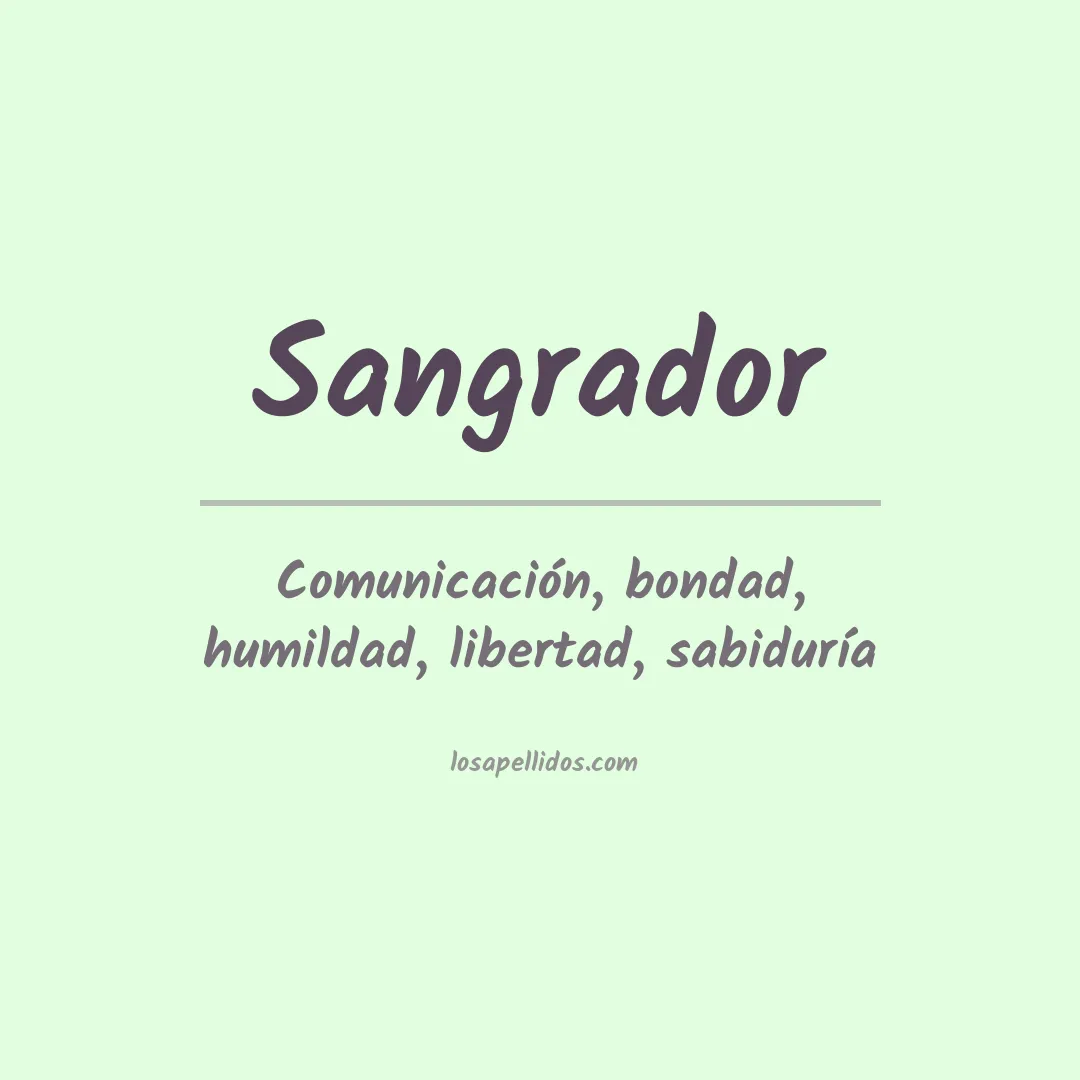 Apellido Sangrador