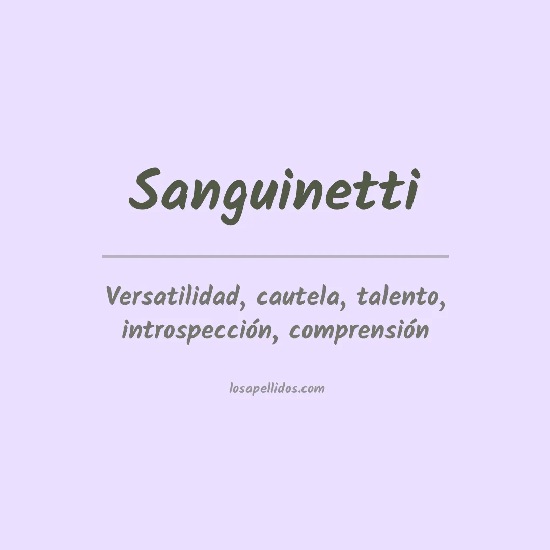Apellido Sanguinetti