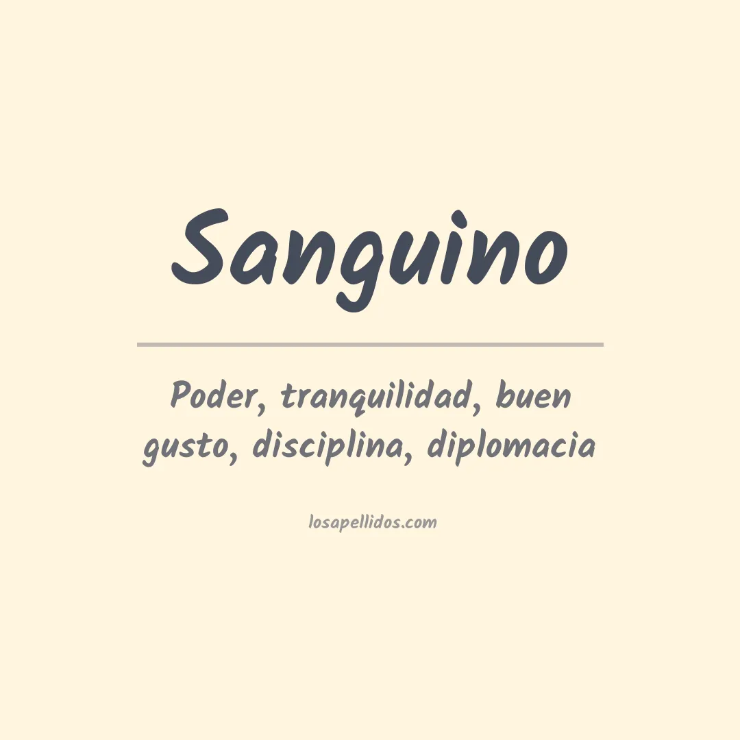 Apellido Sanguino