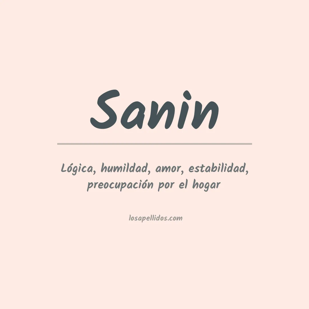 Apellido Sanin