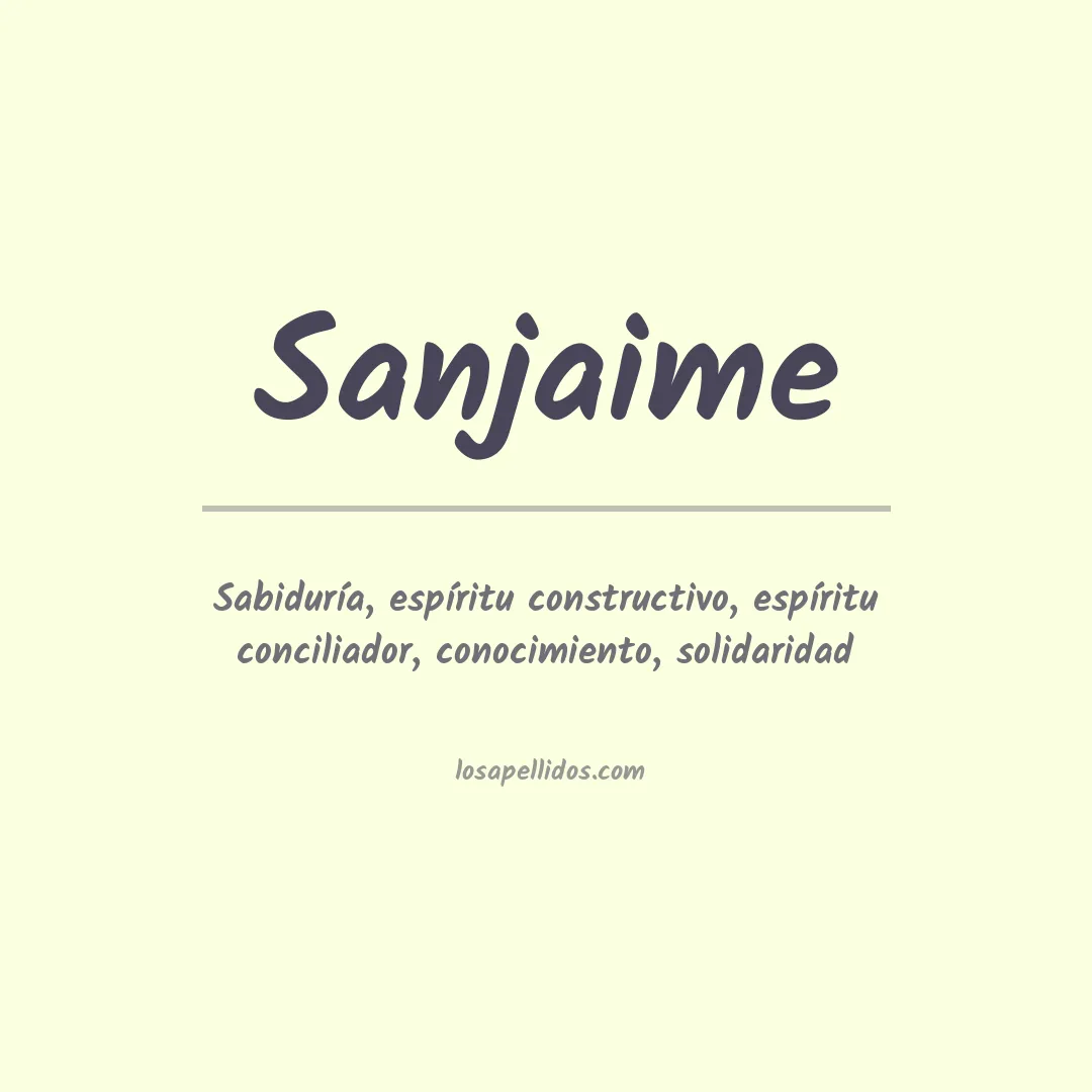 Apellido Sanjaime
