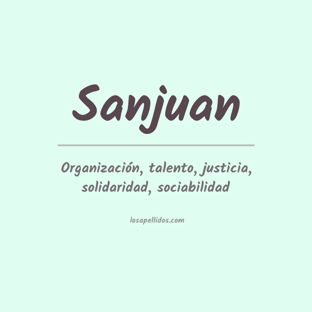 Apellido Sanjuan