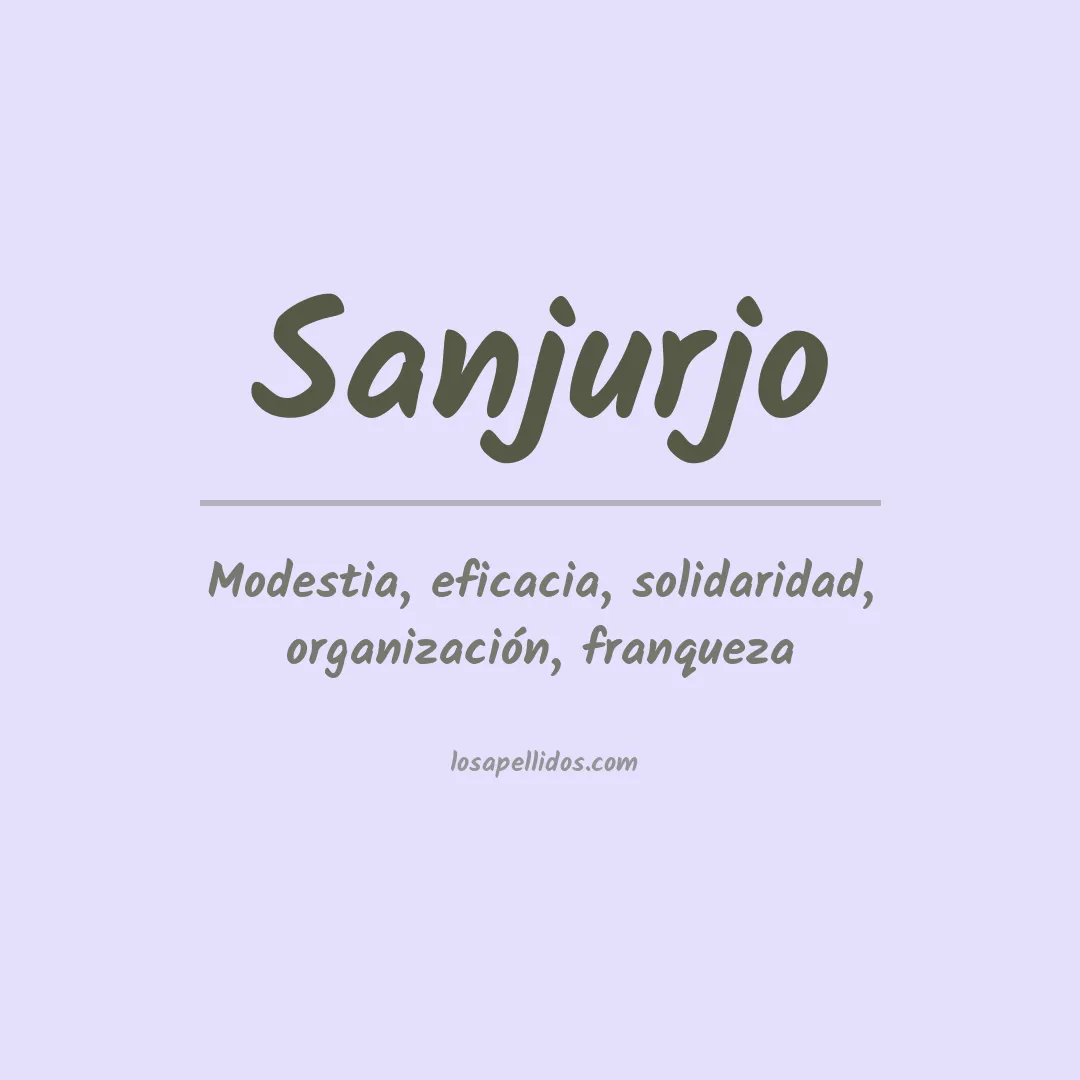 Apellido Sanjurjo