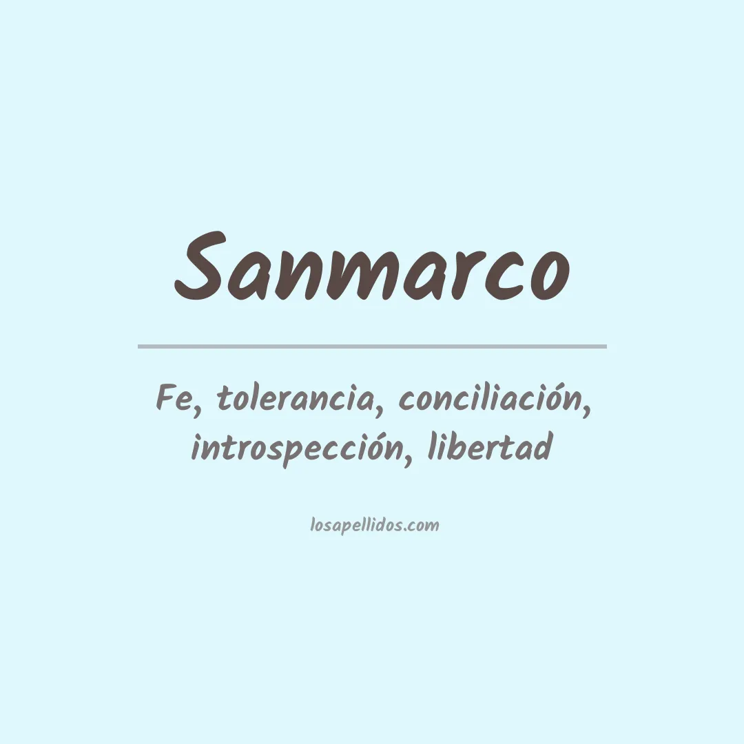 Apellido Sanmarco