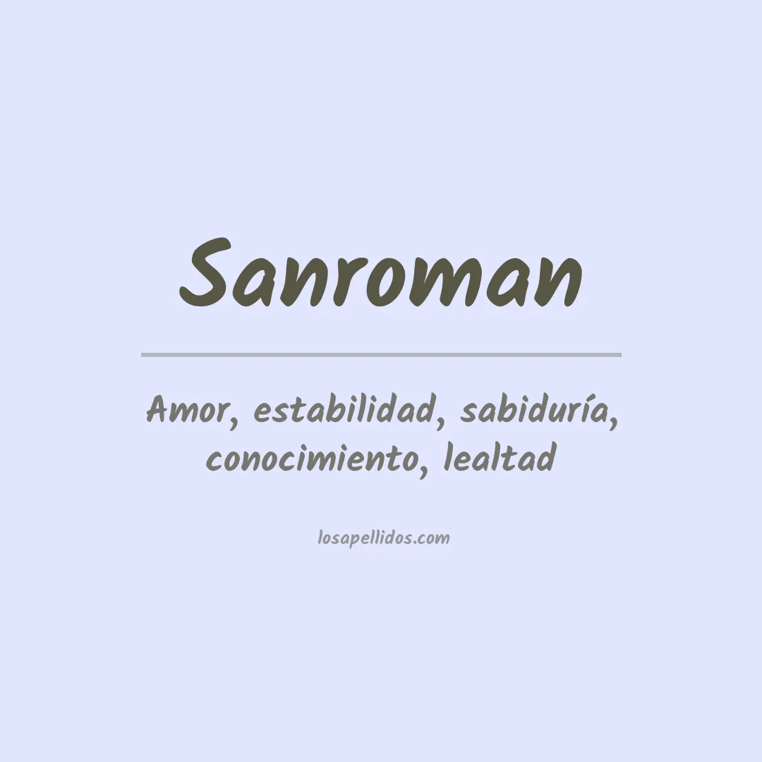 Apellido Sanroman