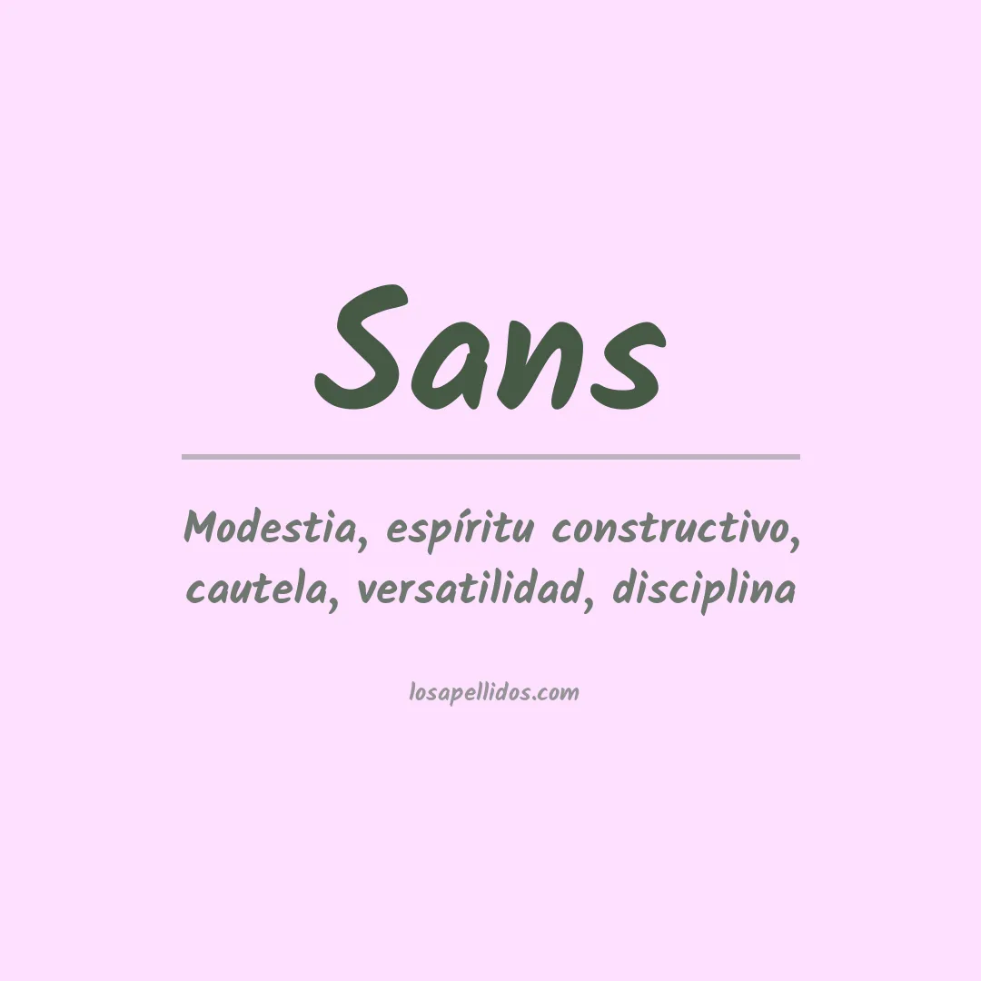 Apellido Sans