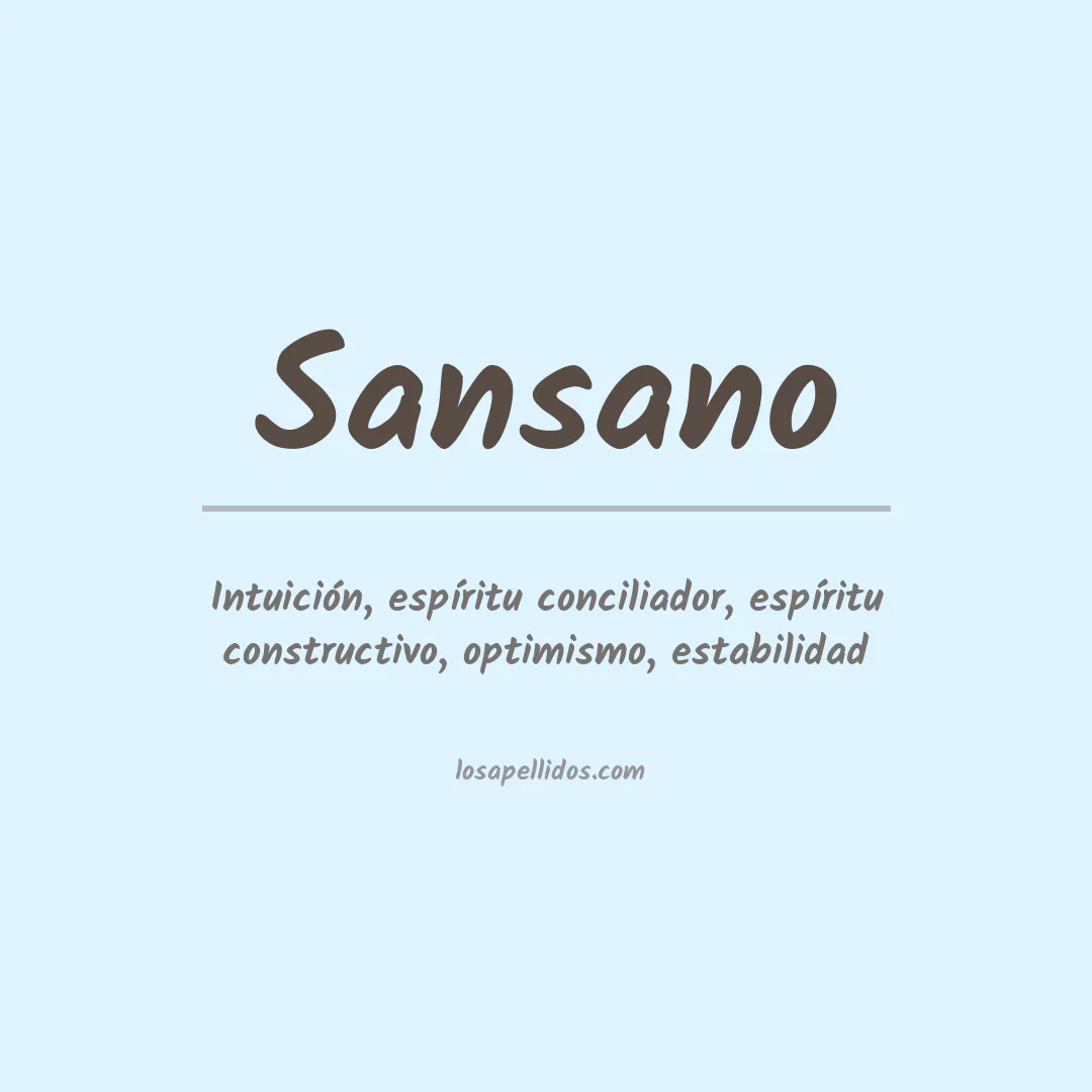 Apellido Sansano