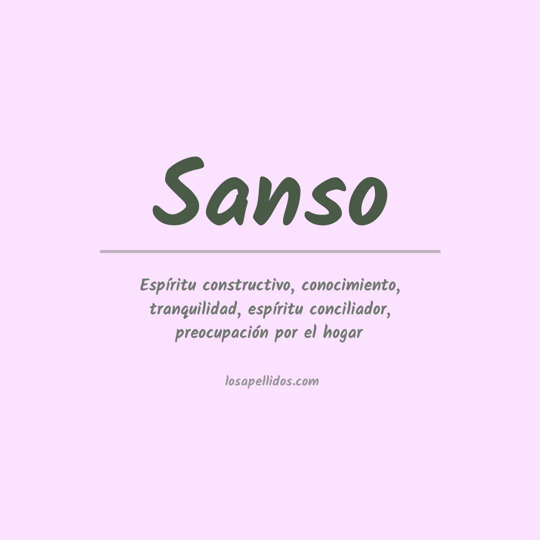 Apellido Sanso