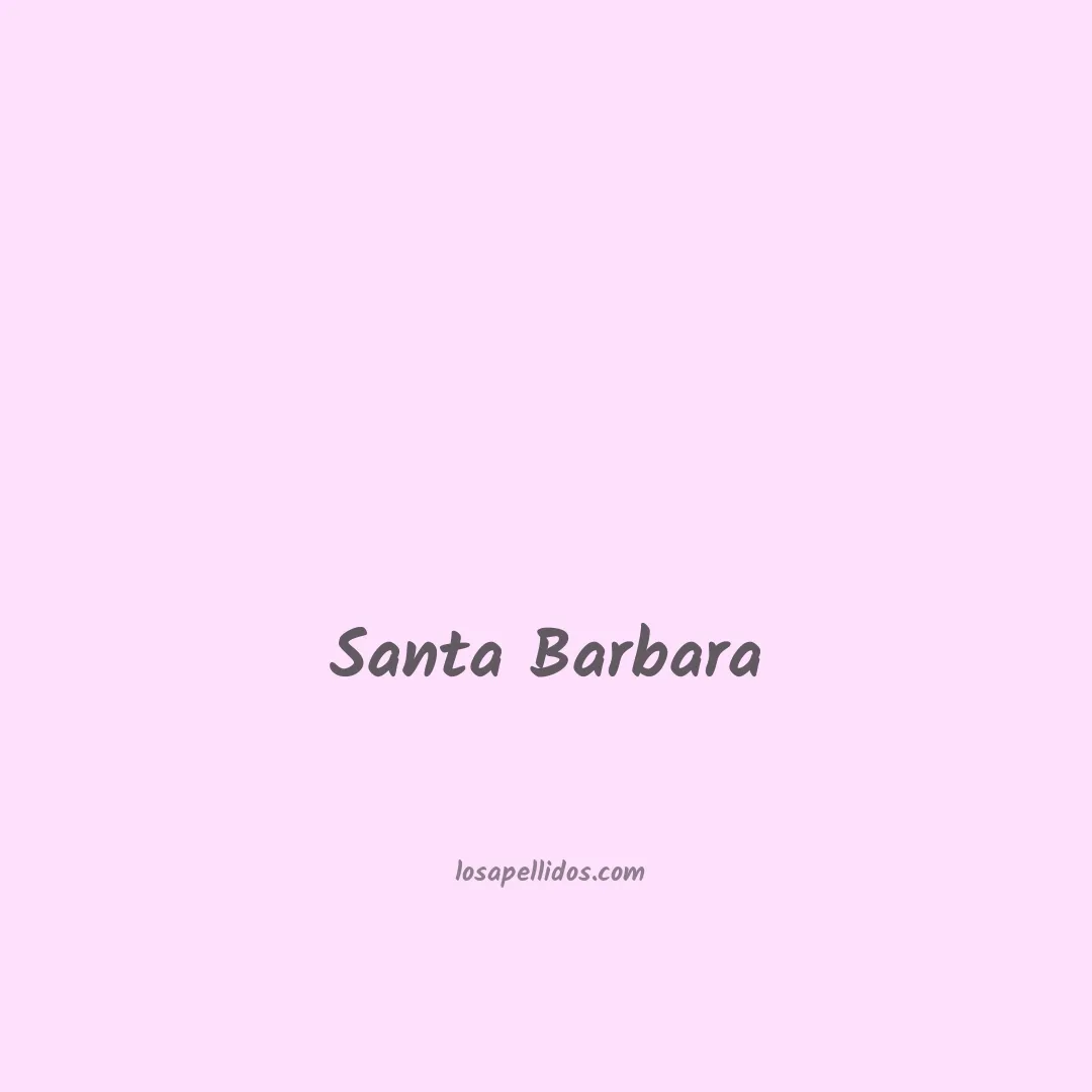 Santa barbara en chino