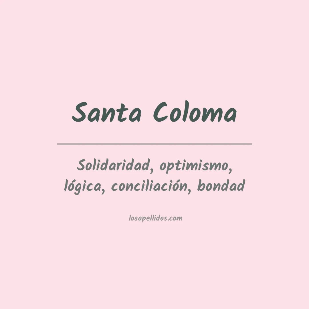 Significado del Apellido Santa coloma