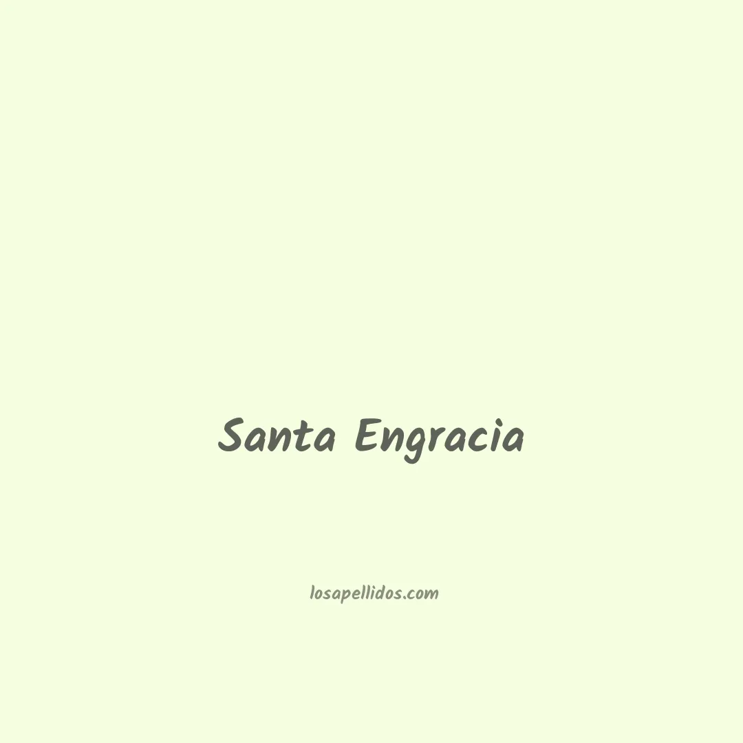 Santa engracia en chino