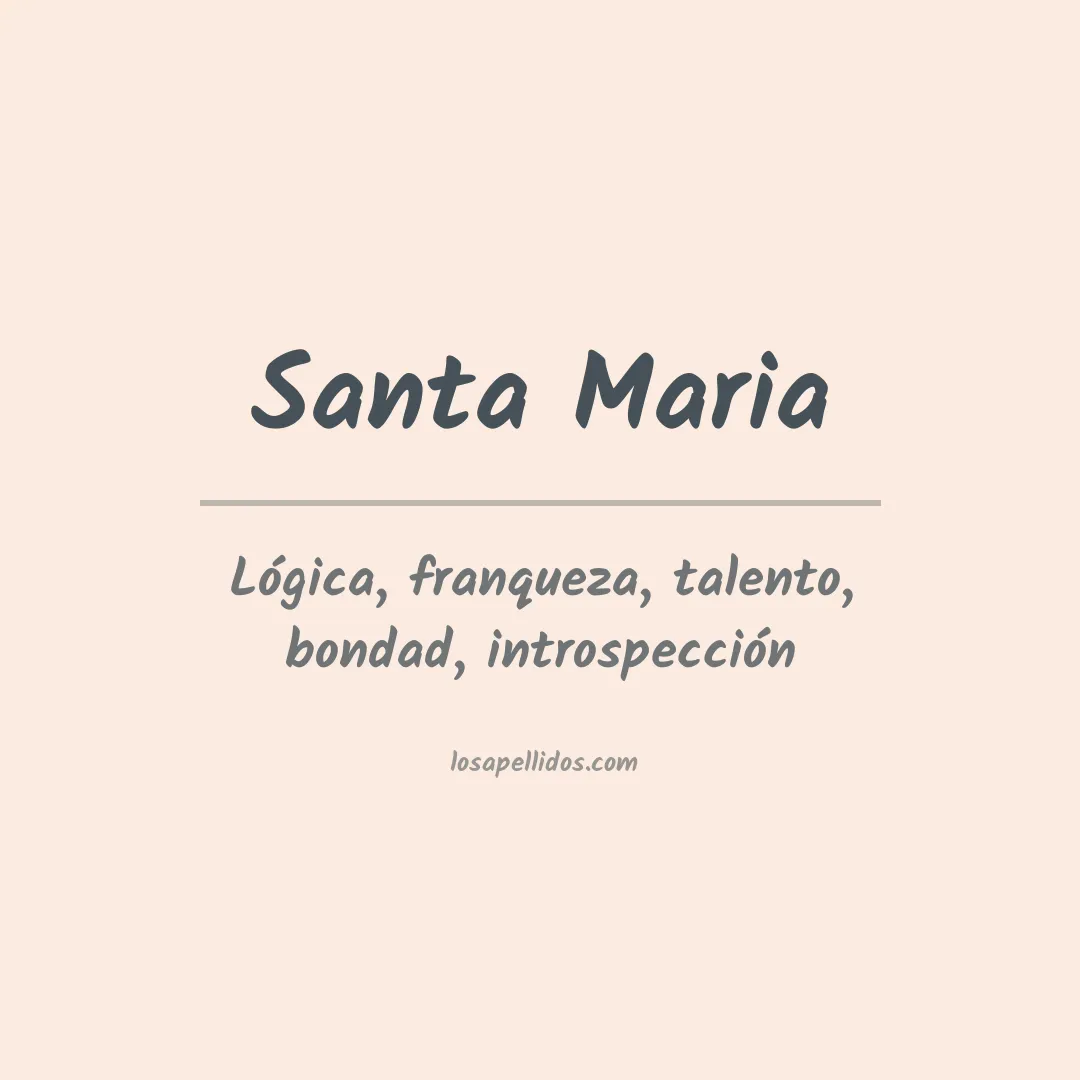 Apellido Santa maria