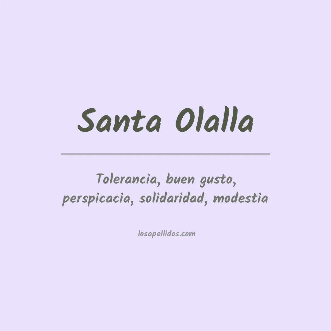 Apellido Santa olalla