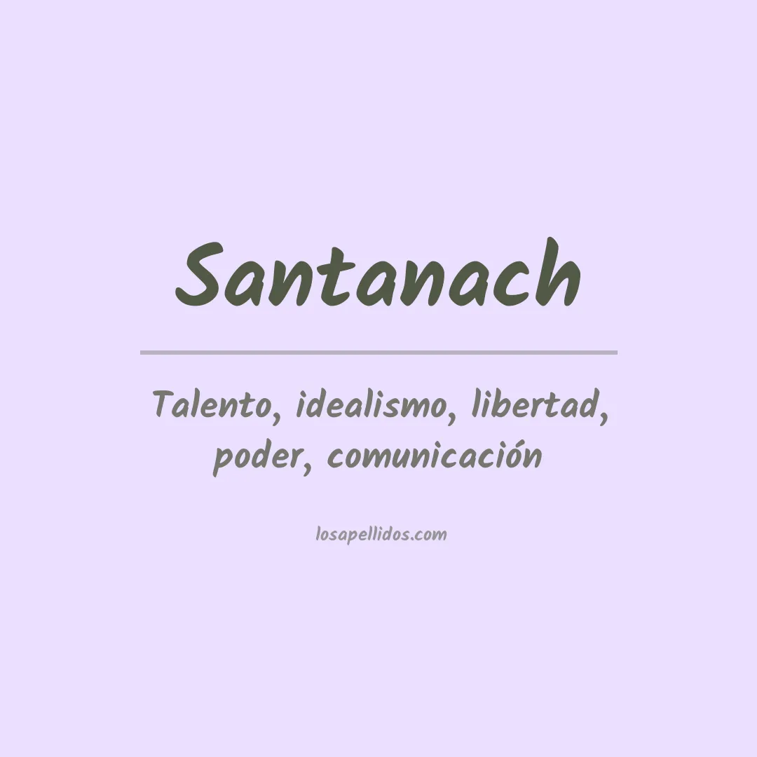 Apellido Santanach