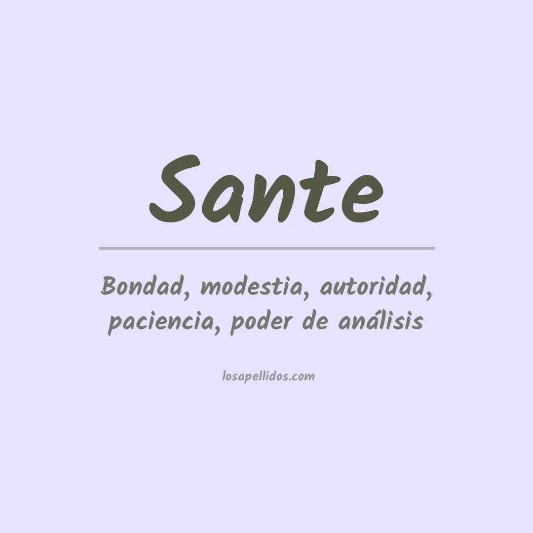 Apellido Sante