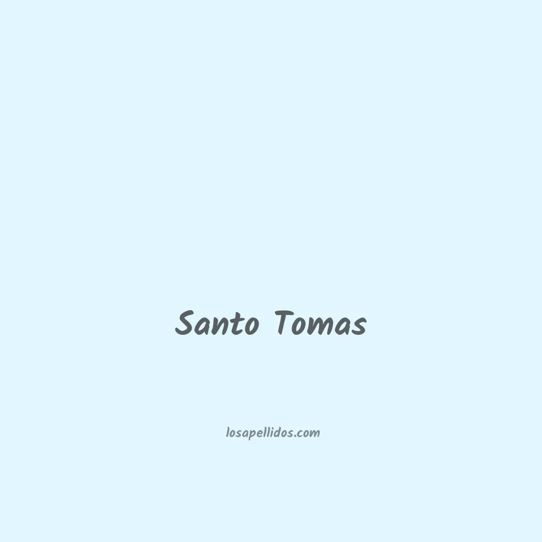 Santo tomas en chino