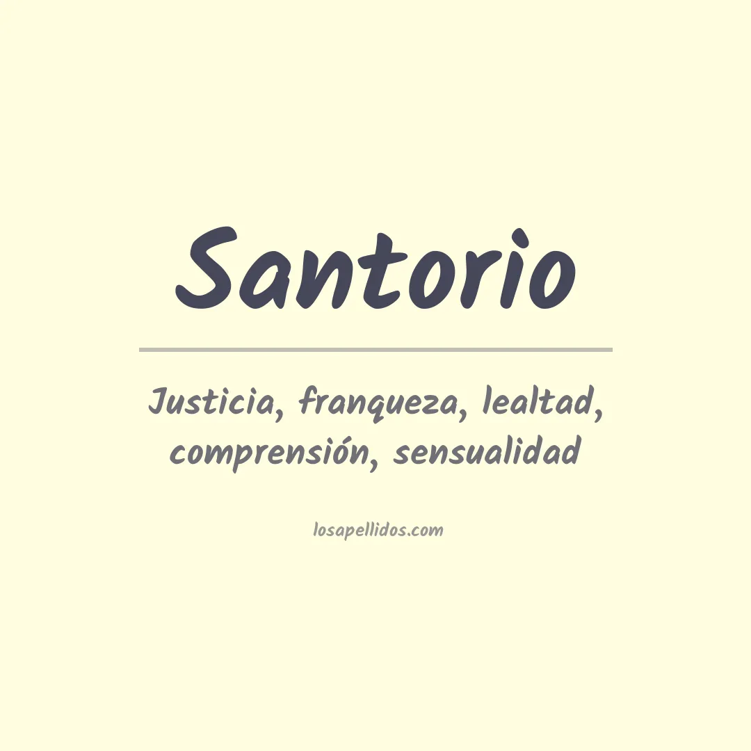 Apellido Santorio