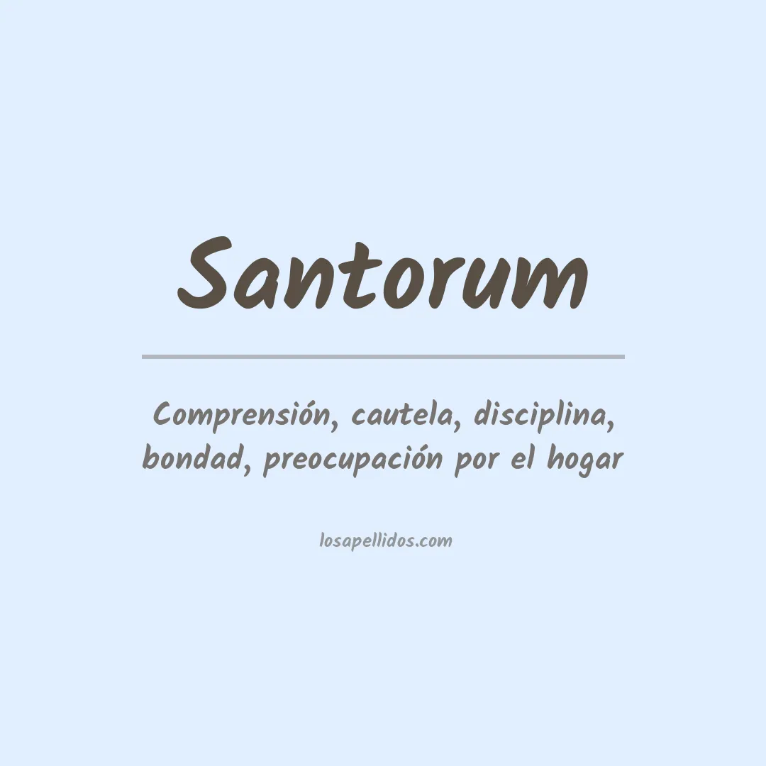 Apellido Santorum