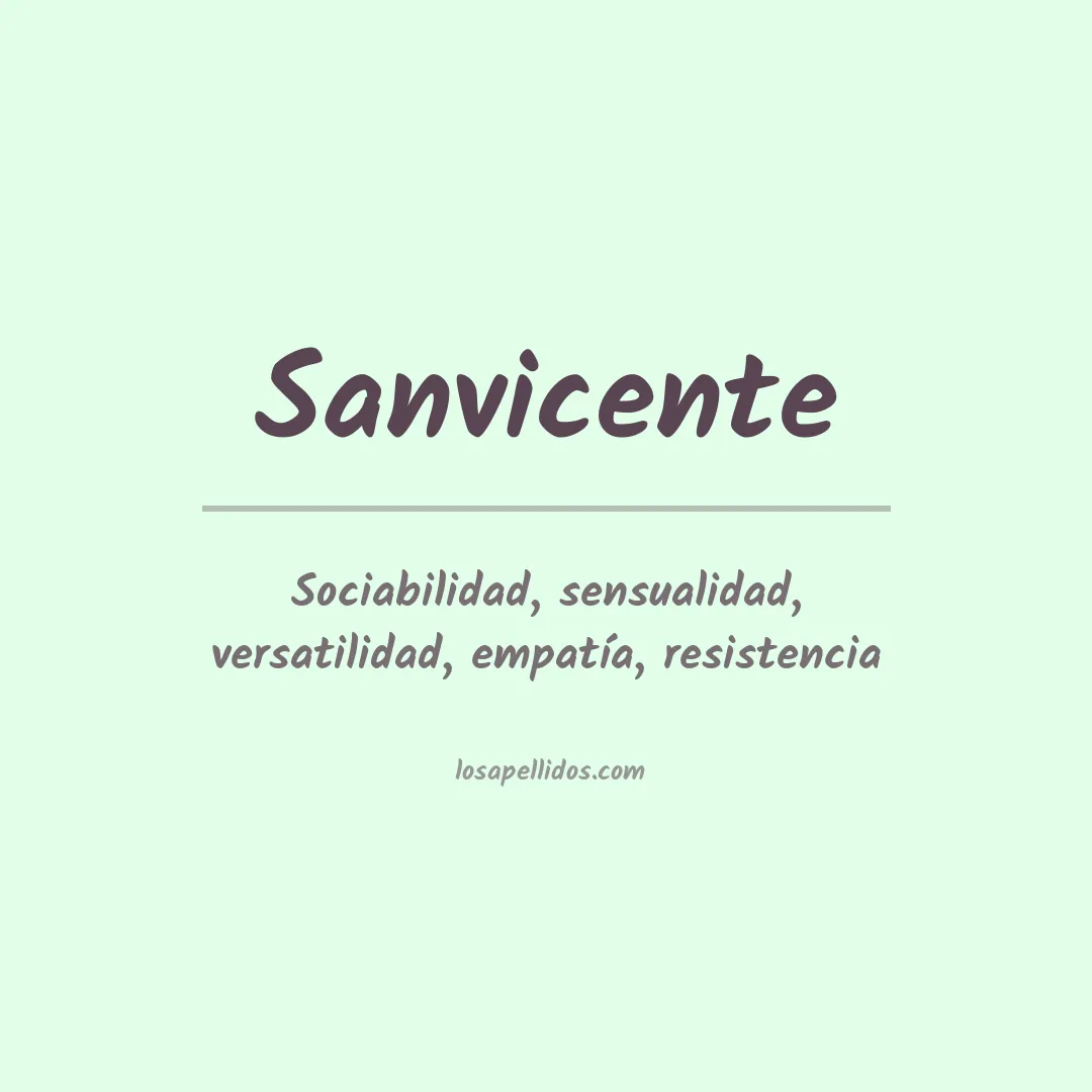 Apellido Sanvicente