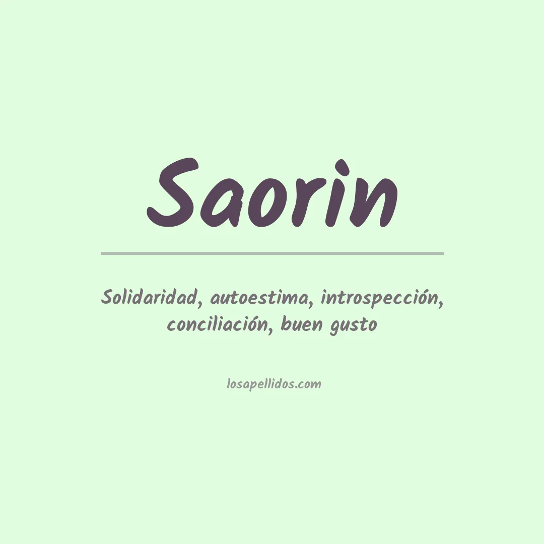 Apellido Saorin