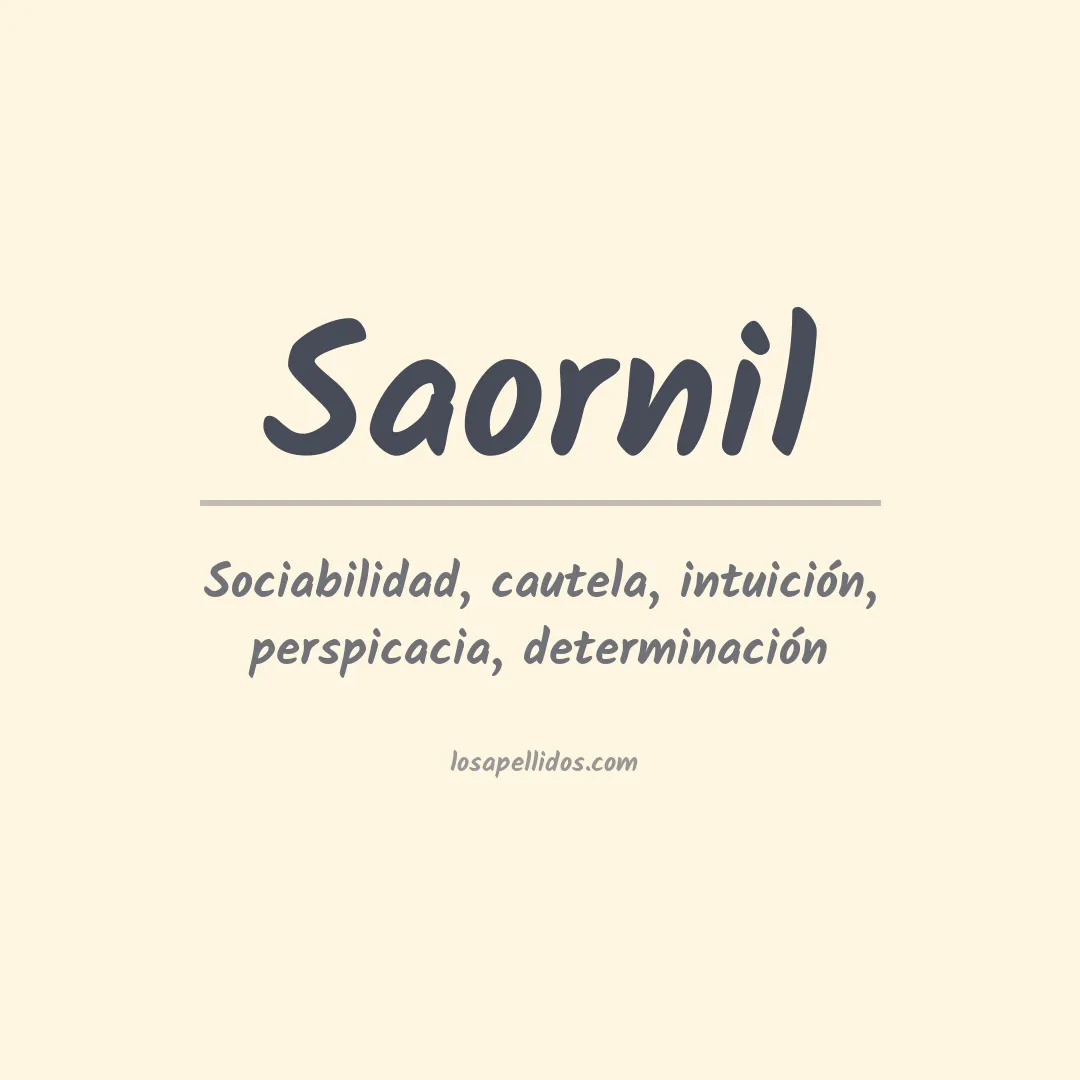 Significado del Apellido Saornil