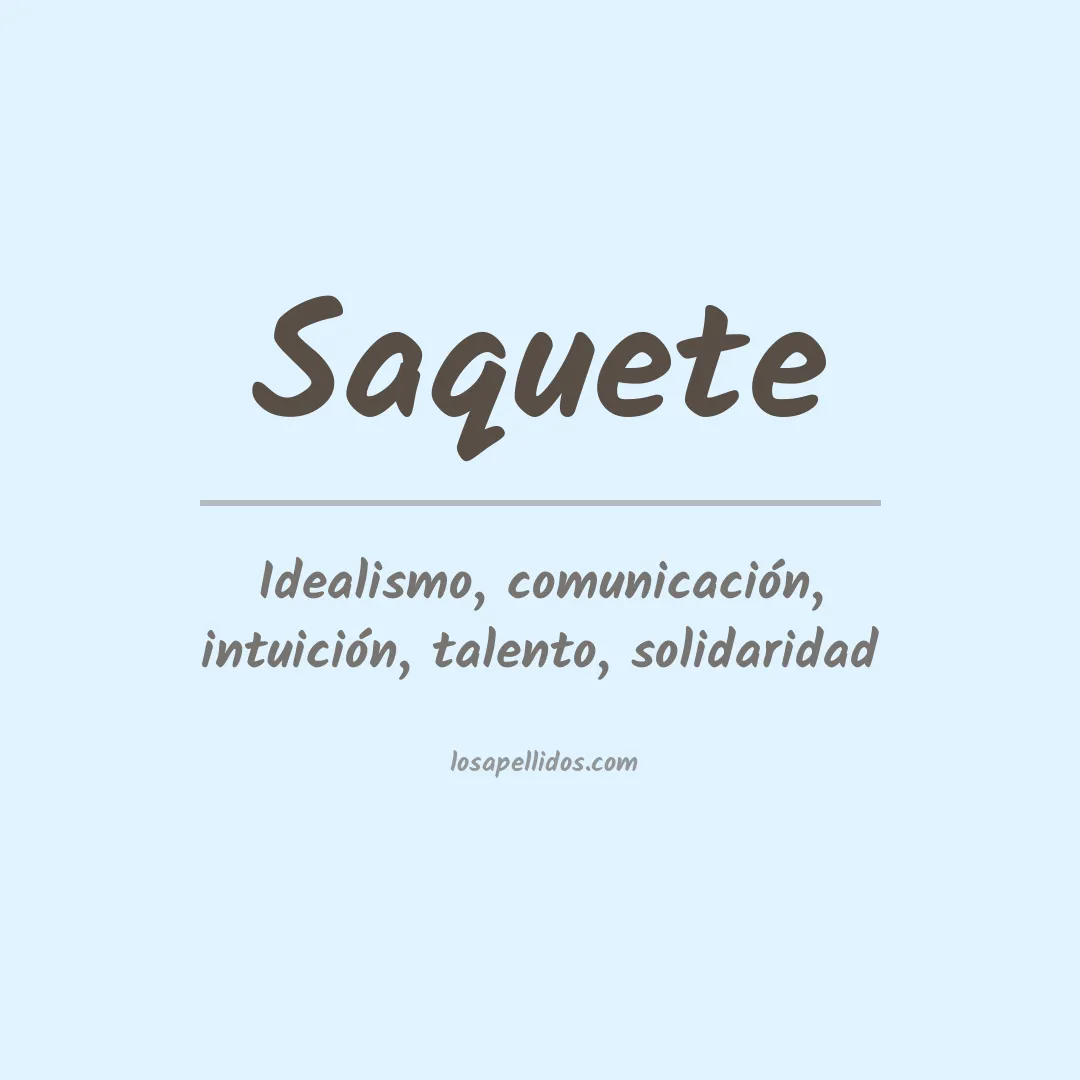 Apellido Saquete