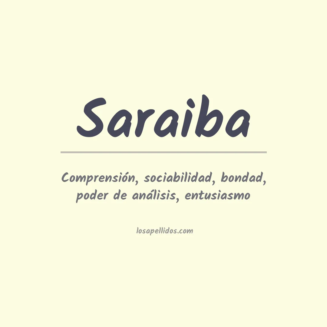 Significado del Apellido Saraiba