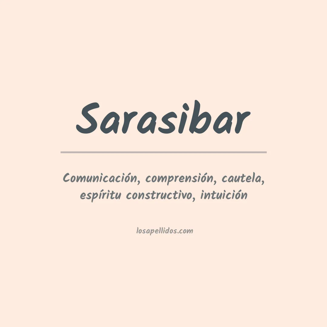 Significado del Apellido Sarasibar