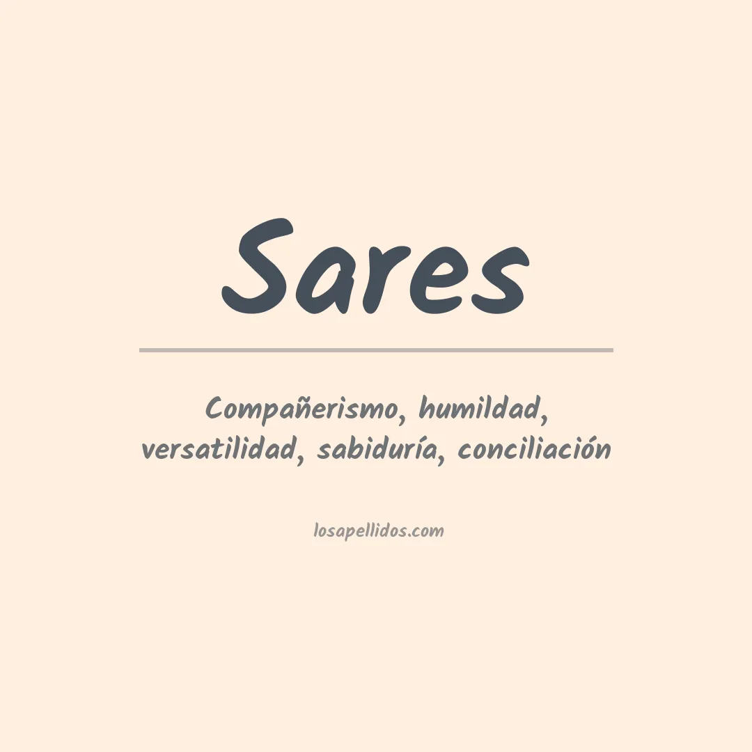 Apellido Sares