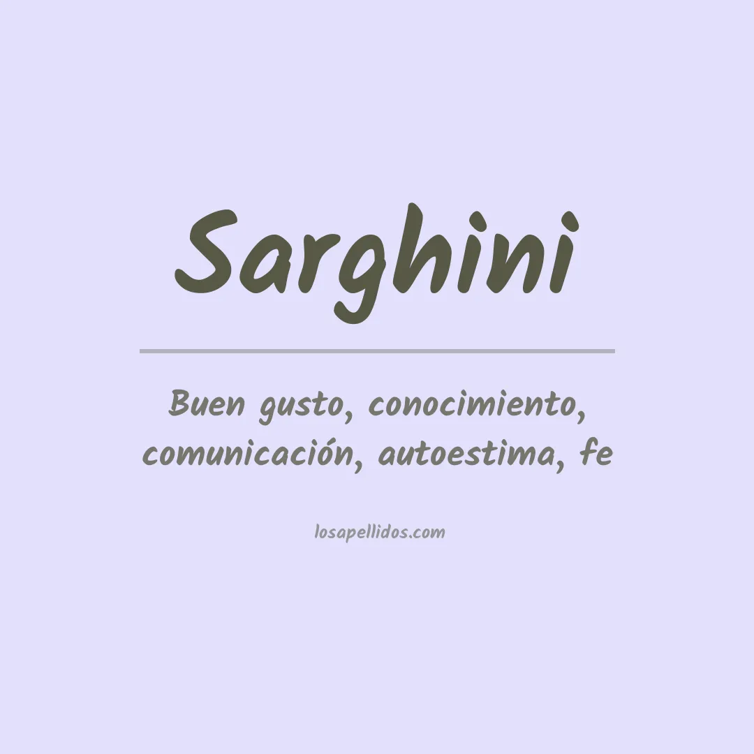 Apellido Sarghini