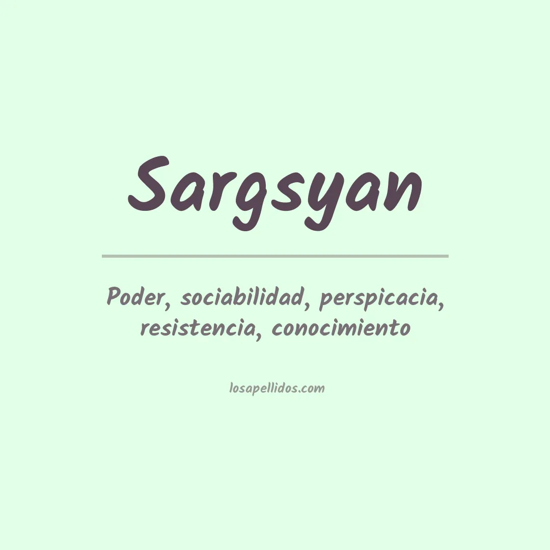 Apellido Sargsyan