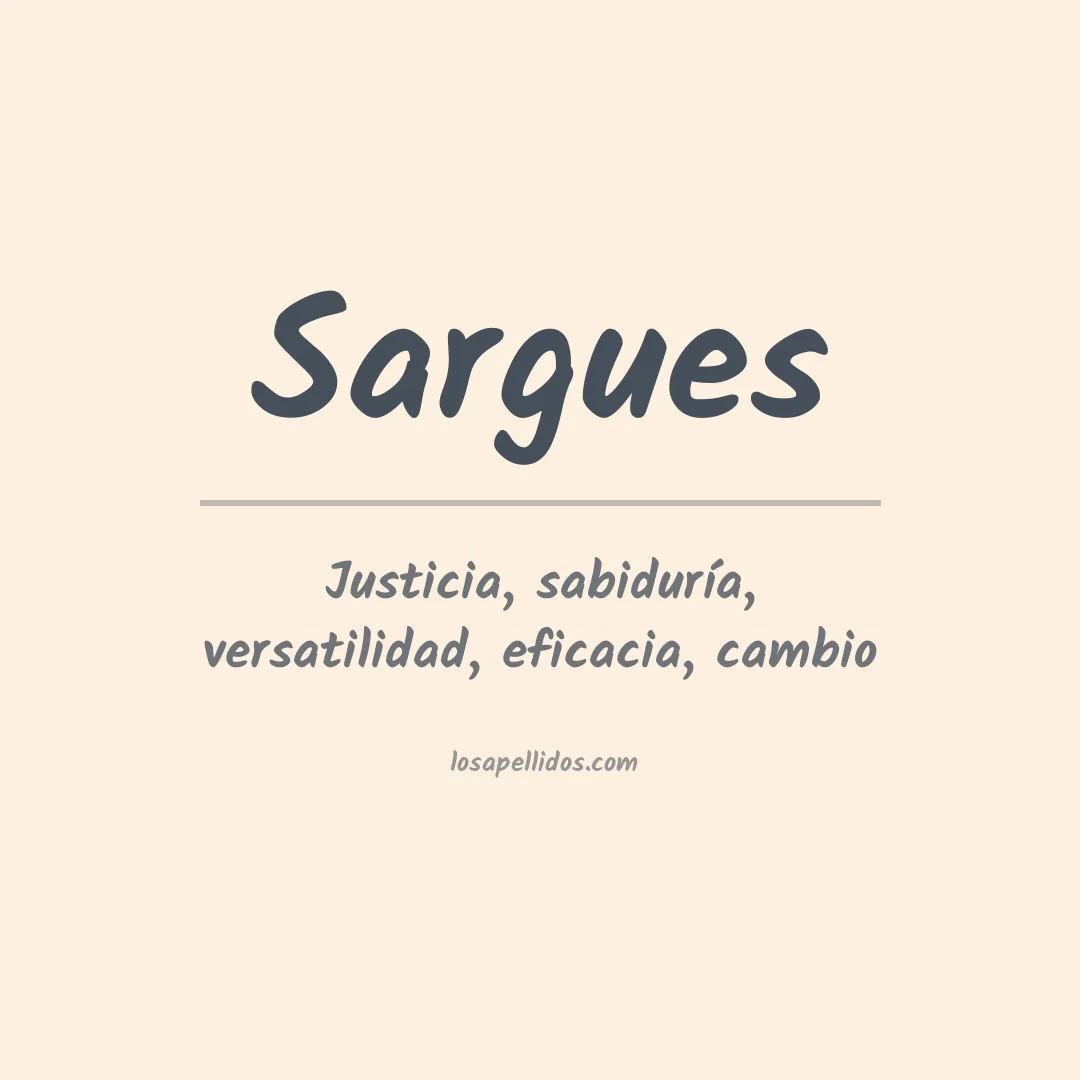 Apellido Sargues