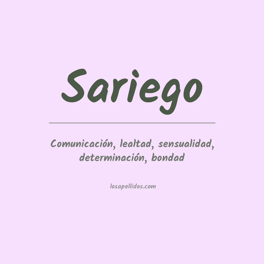 Apellido Sariego